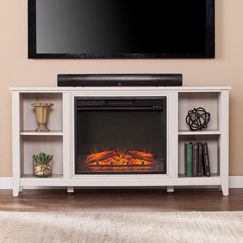 Parkdale Electric Fireplace Media Console in White