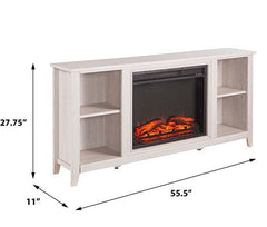 Parkdale Electric Fireplace Media Console in White