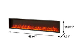 GreatCo 64-In Linear Built-In Electric Fireplace