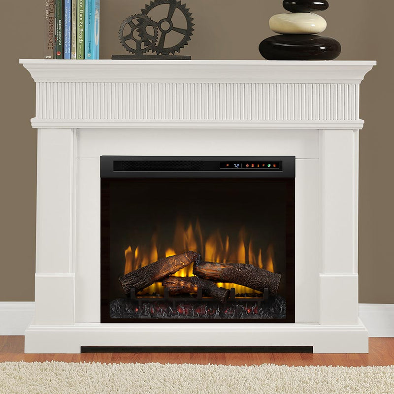 Jean Electric Fireplace Mantel Package in White