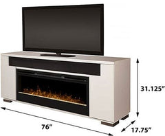 Haley Electric Fireplace Entertainment Center in White