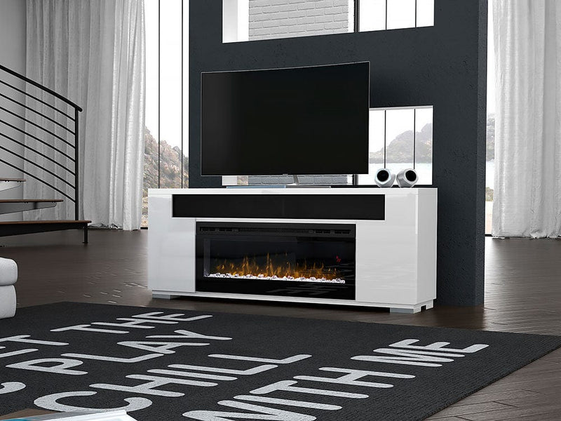 Haley Electric Fireplace Entertainment Center in White