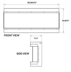 Modern Flames 96-in Landscape Pro MultiView Built-In Electric Fireplace