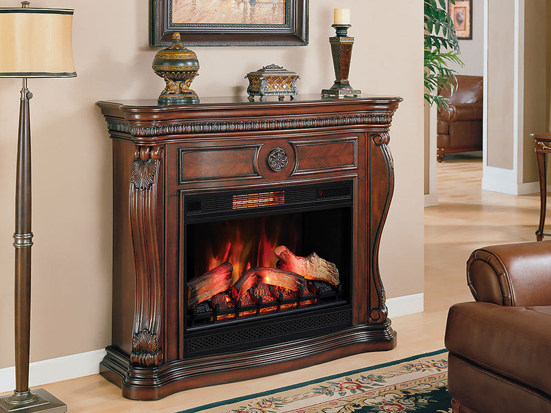 Lexington Infrared Electric Fireplace Mantel in Empire Cherry - 33WM881-C232