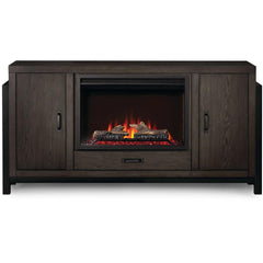 Franklin Electric Fireplace TV Stand in Weathered Oak