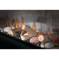 Napoleon 50-In CLEARion ELITE See-Thru Electric Fireplace w/ Decorative Stainless Steel Trim Kit