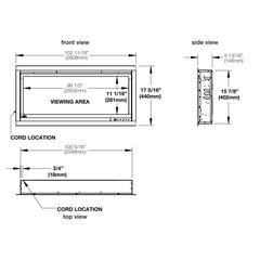 Napoleon 100-In Alluravision Deep Wall Mount Electric Fireplace - NEFL100CHD