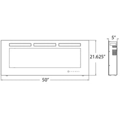 Napoleon 50-In Allure Wall Mount Electric Fireplace- NEFL50FH