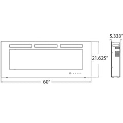 Napoleon 60-In Allure Phantom Wall Mount Electric Fireplace