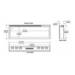 Napoleon 72-In Entice Wall Mount Electric Fireplace