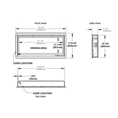 Napoleon 74-In Alluravision Slim Wall Mount Electric Fireplace - NEFL74CHS