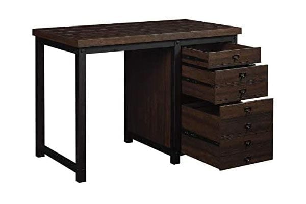 Uptown Loft Command Central Desk with Drawers Ð Saw Cut Espresso