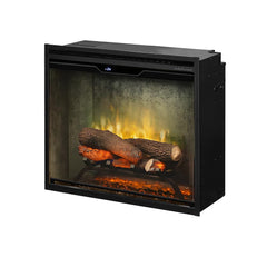 Dimplex 24 Inch Revillusion Deluxe Built-In Electric Fireplace w/ Weathered Concrete