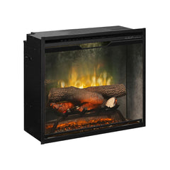 Dimplex 24 Inch Revillusion Deluxe Built-In Electric Fireplace w/ Weathered Concrete