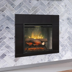 Dimplex 24 Inch Revillusion Deluxe Built-In Electric Fireplace w/ Weathered Concrete