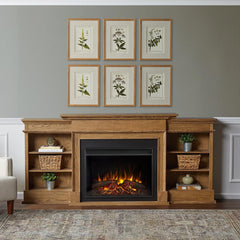 Ashton Grand Electric Fireplace Media Console in English Oak