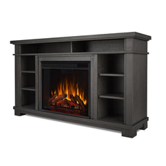 Belford Electric Fireplace Media Console in Gray