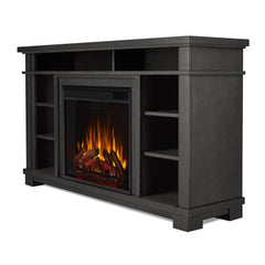 Belford Electric Fireplace Media Console in Gray