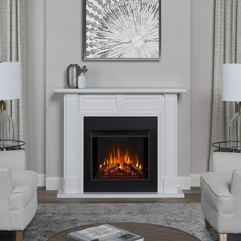 Granby Electric Fireplace Mantel Package in White