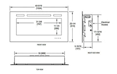 SimpliFire 40-in Allusion Wall Mount Electric Fireplace