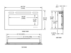 SimpliFire 48-in Allusion Wall Mount Electric Fireplace