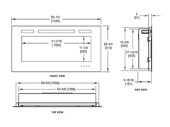 SimpliFire 60-in Allusion Wall Mount Electric Fireplace