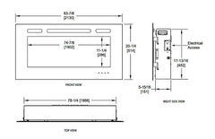 SimpliFire 84-in Allusion  Wall Mount Electric Fireplace