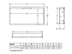 SimpliFire 50-in Allusion Platinum Wall Mount Electric Fireplace