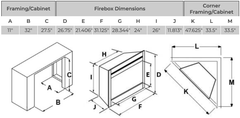 SimpliFire 30-In Built-In Electric Fireplace