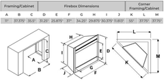 SimpliFire 36-In Built-In Electric Fireplace - SF-BI36-EB