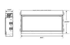 SimpliFire 43-in Scion Linear Built-In Electric Fireplace