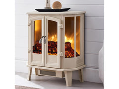 HearthPro Cream Infrared Electric Fireplace Stove