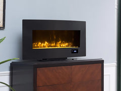 HearthPro 36-In Convex Curved Wall Mount Electric Fireplace