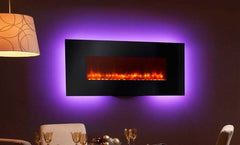 SimpliFire 58-In Black Linear Wall Mount Electric Fireplace