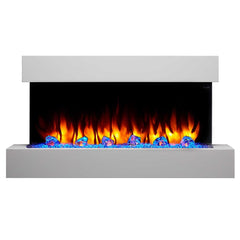 SimpliFire Format Floating Mantel Wall Mount Electric Fireplace