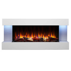 SimpliFire Format Floating Mantel Wall Mount Electric Fireplace