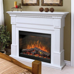 Sussex Electric Fireplace Mantel Package in White