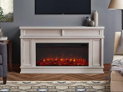 Torrey Infrared Electric Fireplace Mantel Package in Bone White