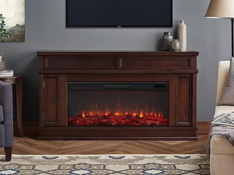 Torrey Infrared Electric Fireplace Mantel Package in Dark Walnut