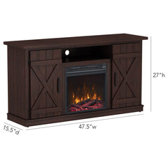 Killian Electric Fireplace Media Console in Espresso