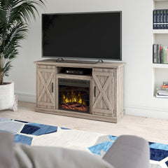 Killian Electric Fireplace Media Console in Ashland Pine