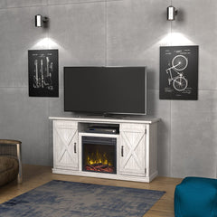 Killian Electric Fireplace Media Console in Sargent Oak