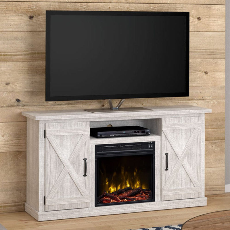 Killian Electric Fireplace Media Console in Sargent Oak