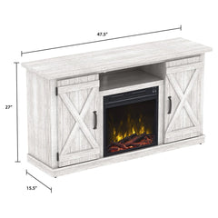 Killian Electric Fireplace Media Console in Sargent Oak