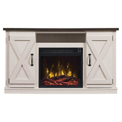 Killian Electric Fireplace Media Console in Two-Tone