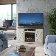 Killian Electric Fireplace Media Console in Two-Tone