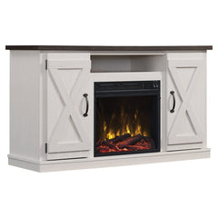 Killian Electric Fireplace Media Console in Two-Tone