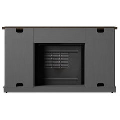 Killian Electric Fireplace Media Console in Huron Gray