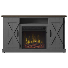 Killian Electric Fireplace Media Console in Huron Gray