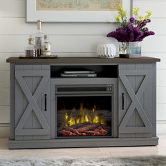 Killian Electric Fireplace Media Console in Huron Gray